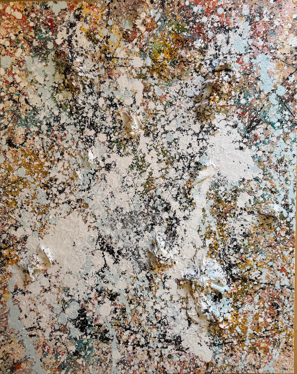 Walking with Jackson Pollock – Pintura acrílica original sobre lienzo, 92x73 cm
