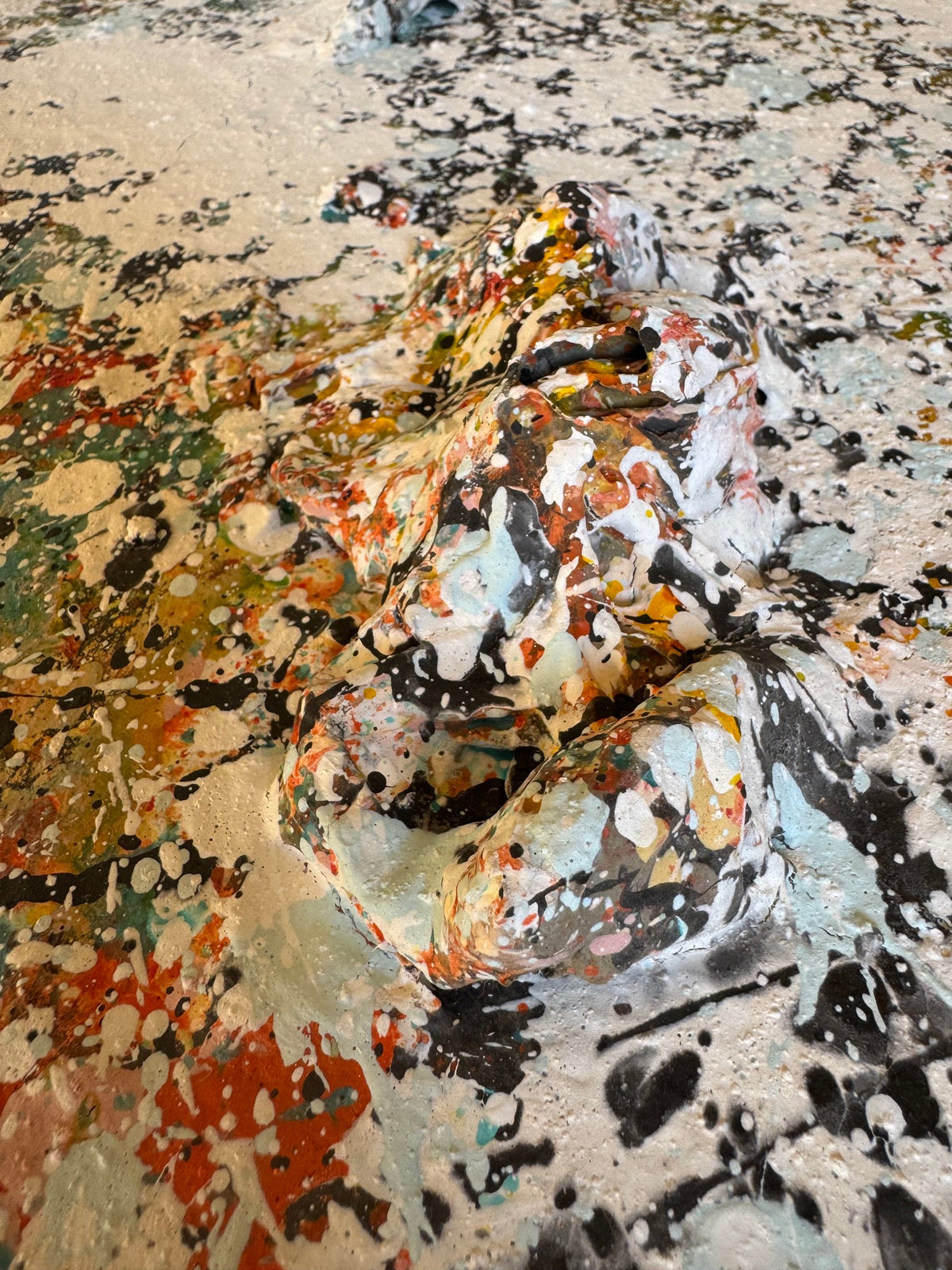 Detalle de la pasta y el volumen – Walking with Jackson Pollock